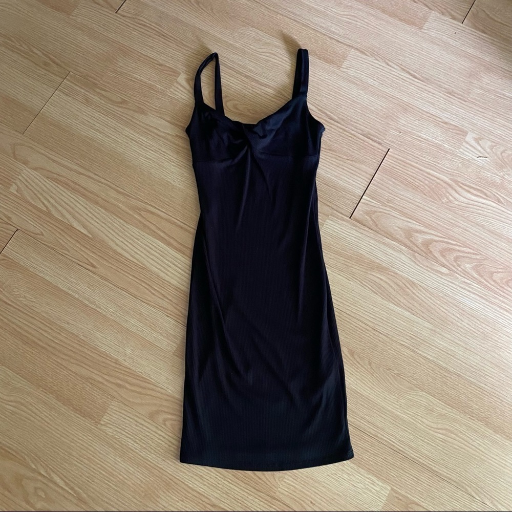 NWT Forever 21 Black Sweetheart Ribbed Bodycon Dress Small